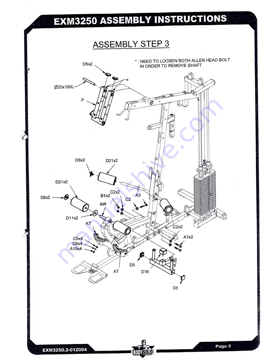 Body Solid EXM-3250.2 Owner'S Manual Download Page 10