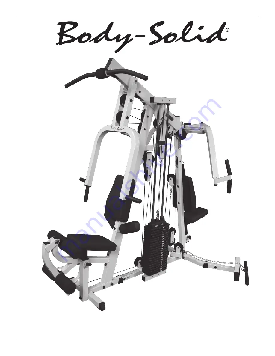 Body Solid EXM2500 Assembly Instructions And Owner'S Manual Download Page 1