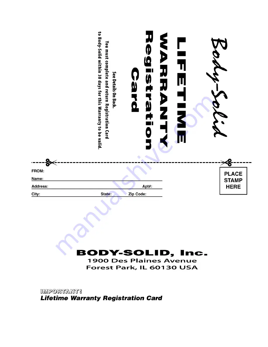 Body Solid FLP Assembly Instructions And User'S Manual Download Page 20