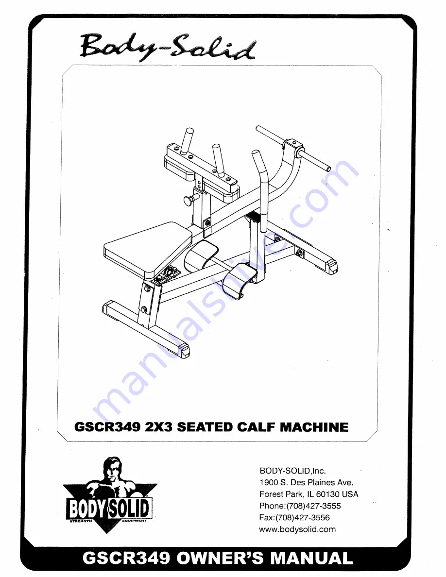 Body Solid GCSR349 Скачать руководство пользователя страница 1