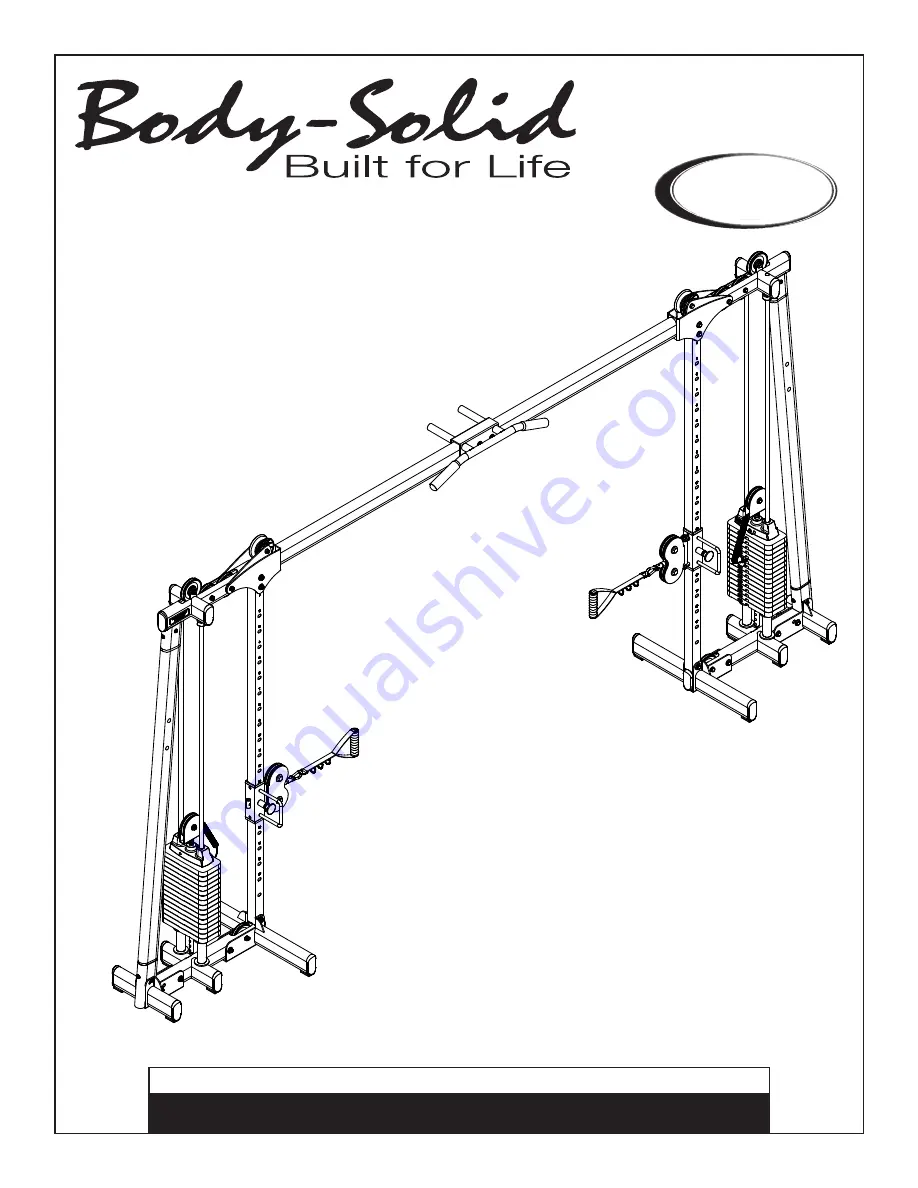 Body Solid GDCC250.1 Owner'S Manual Download Page 1