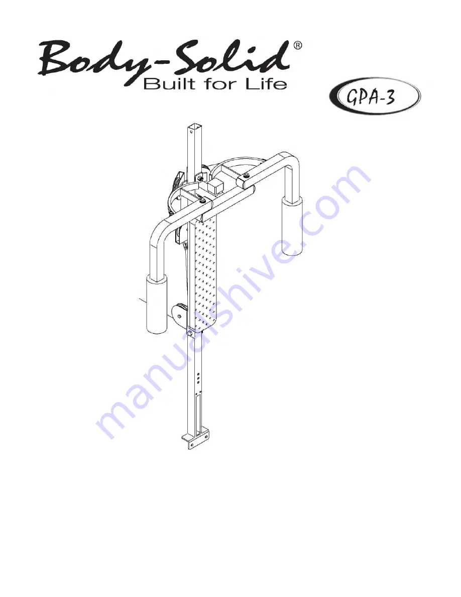 Body Solid GPA-3 Assembly Instructions Manual Download Page 1