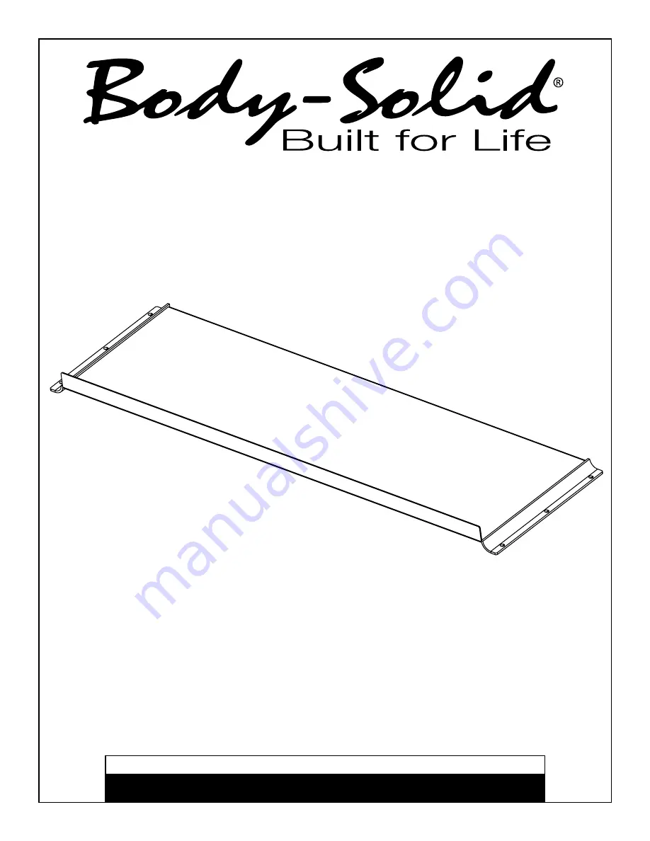 Body Solid SDKR1000P2 Assembly Instructions Manual Download Page 1