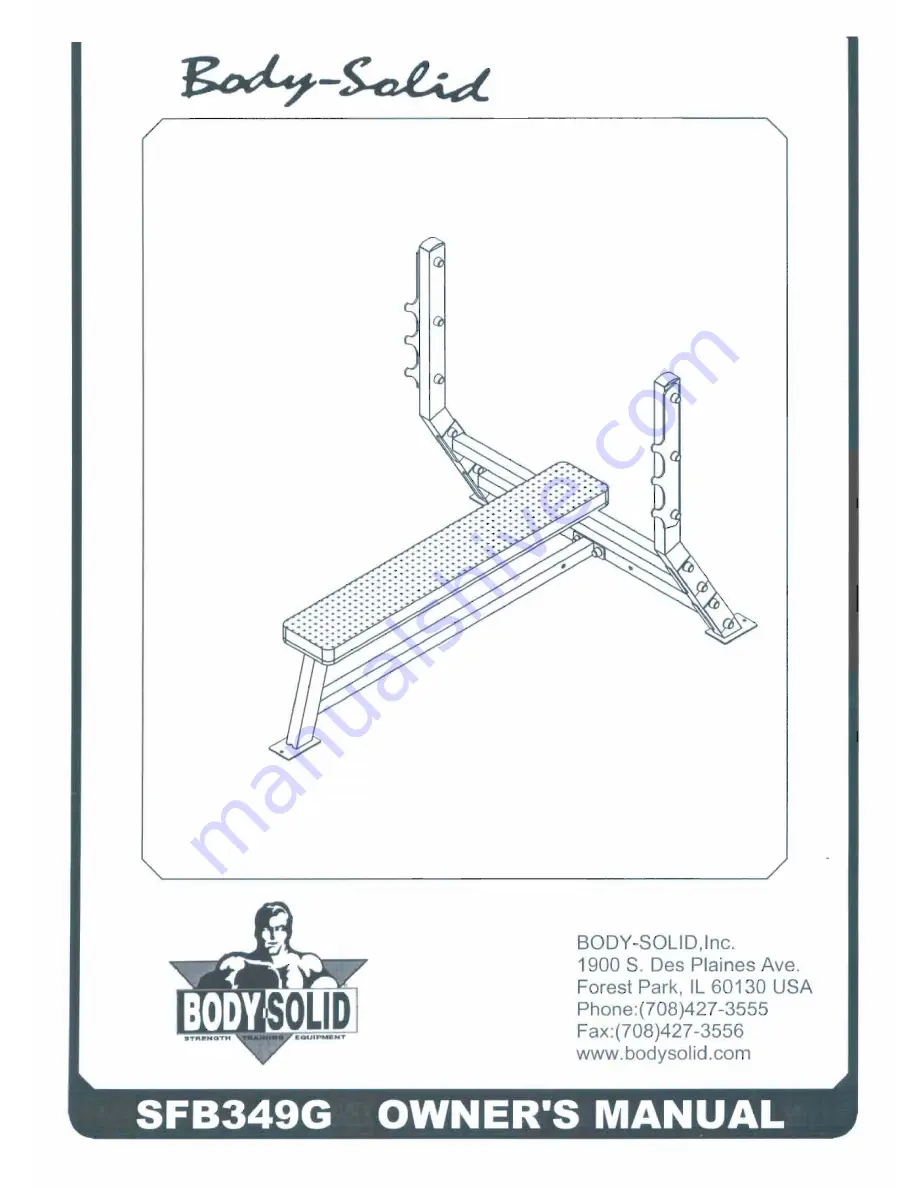 Body Solid SFB349G Owner'S Manual Download Page 1