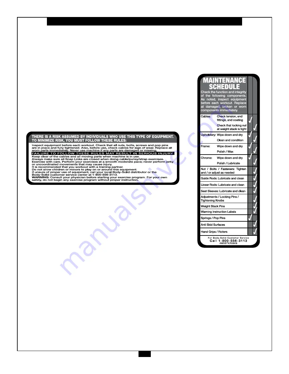 Body Solid SOIB250 Assembly Instructions & Owner'S Manual Download Page 2