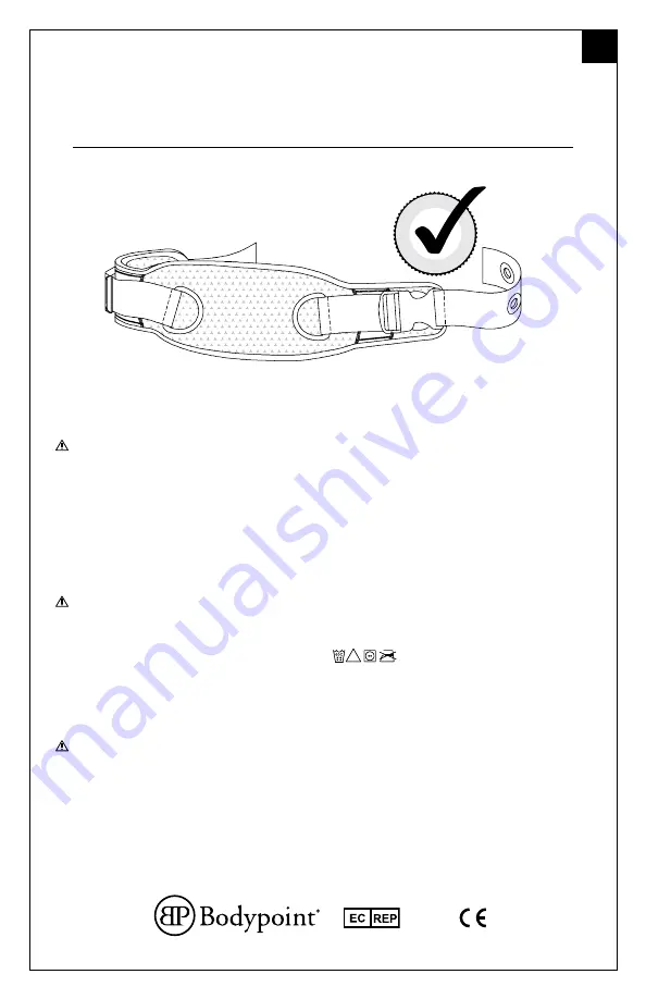 Bodypoint Aeromesh Rapid-Dry Installation And User Instructions Manual Download Page 21