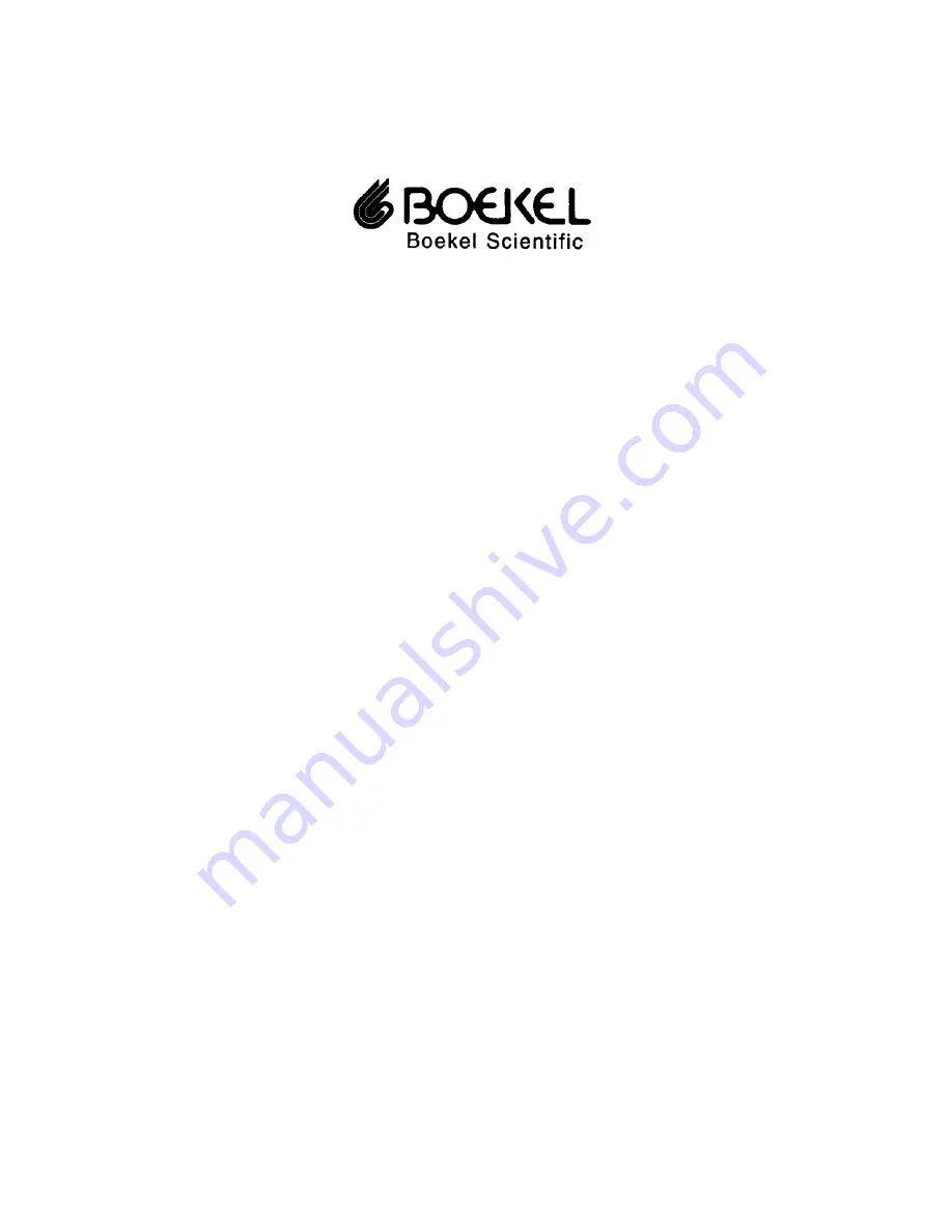 Boekel 133000 Operating Instructions Manual Download Page 1