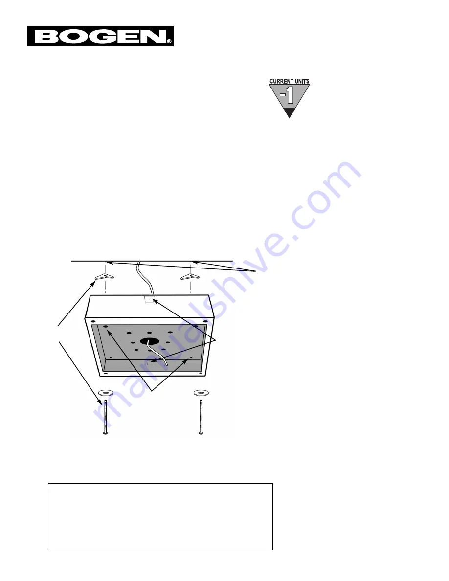 Bogen AMBSL1 Installation Instructions Download Page 1