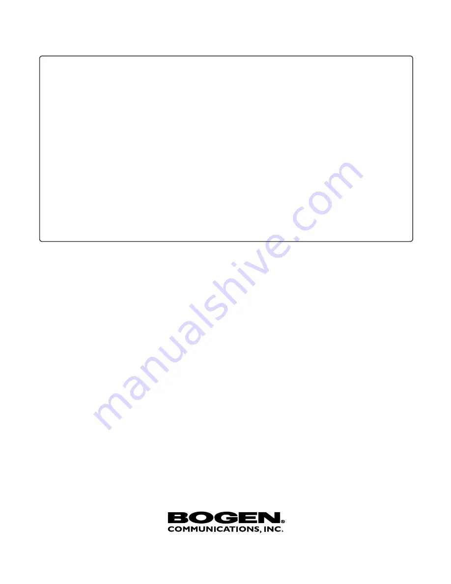 Bogen ASM1 Installation Download Page 2