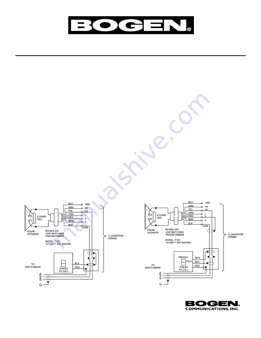 Bogen CA10A Install Manual Download Page 1