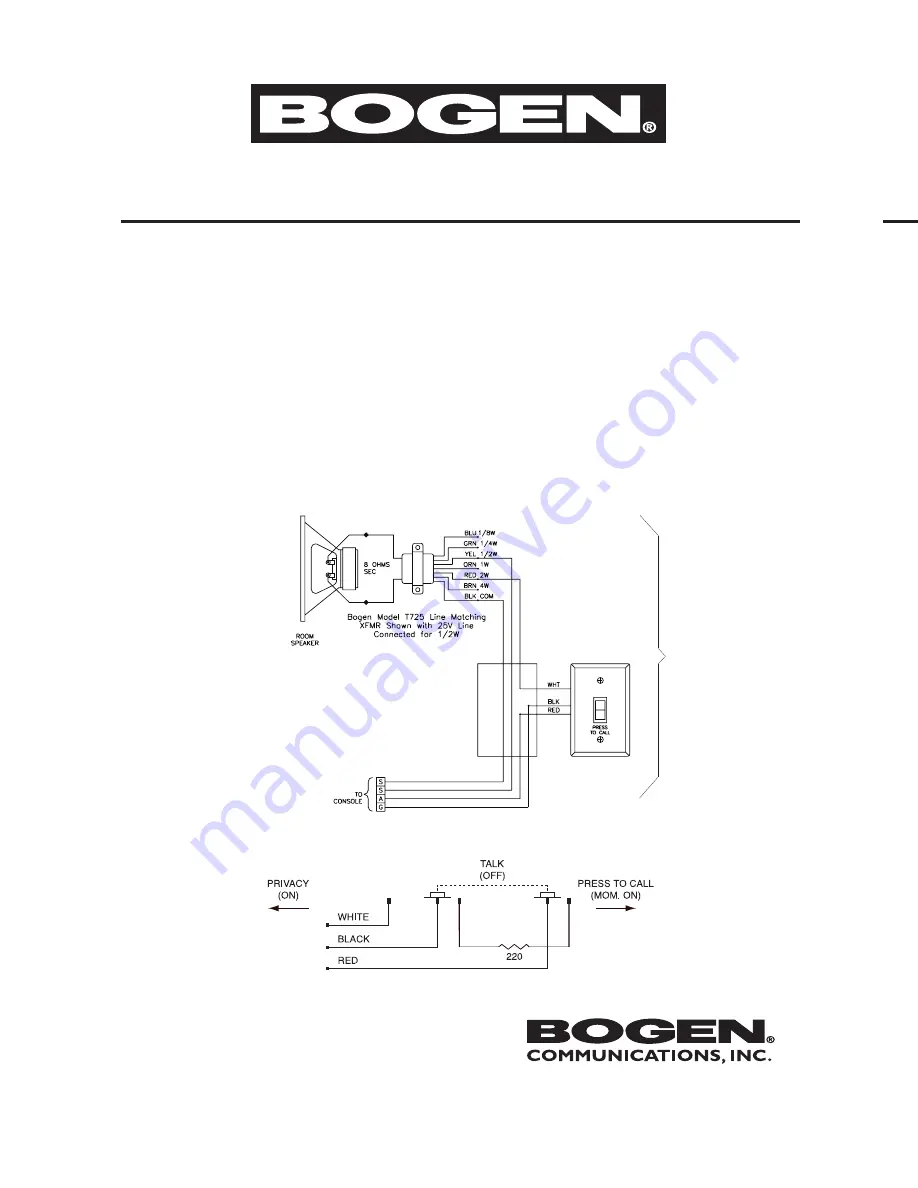 Bogen CA21B Скачать руководство пользователя страница 1