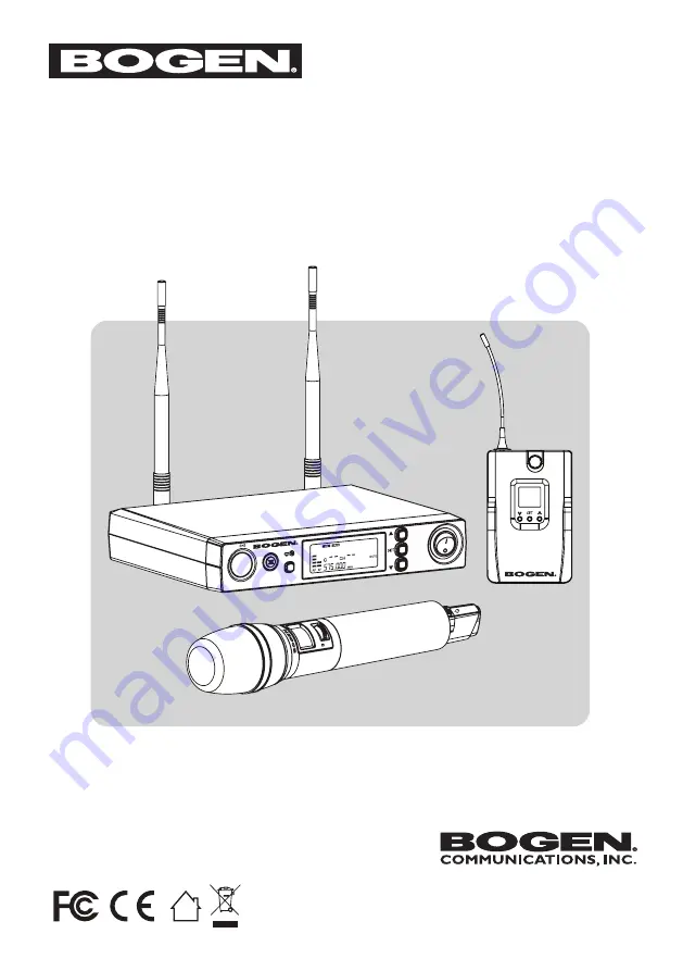 Bogen UHF8011BP/HH Instruction Manual Download Page 1