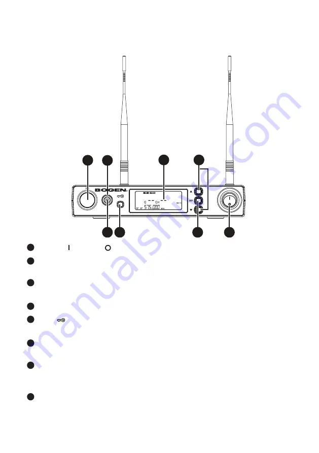 Bogen UHF8011BP/HH Instruction Manual Download Page 8