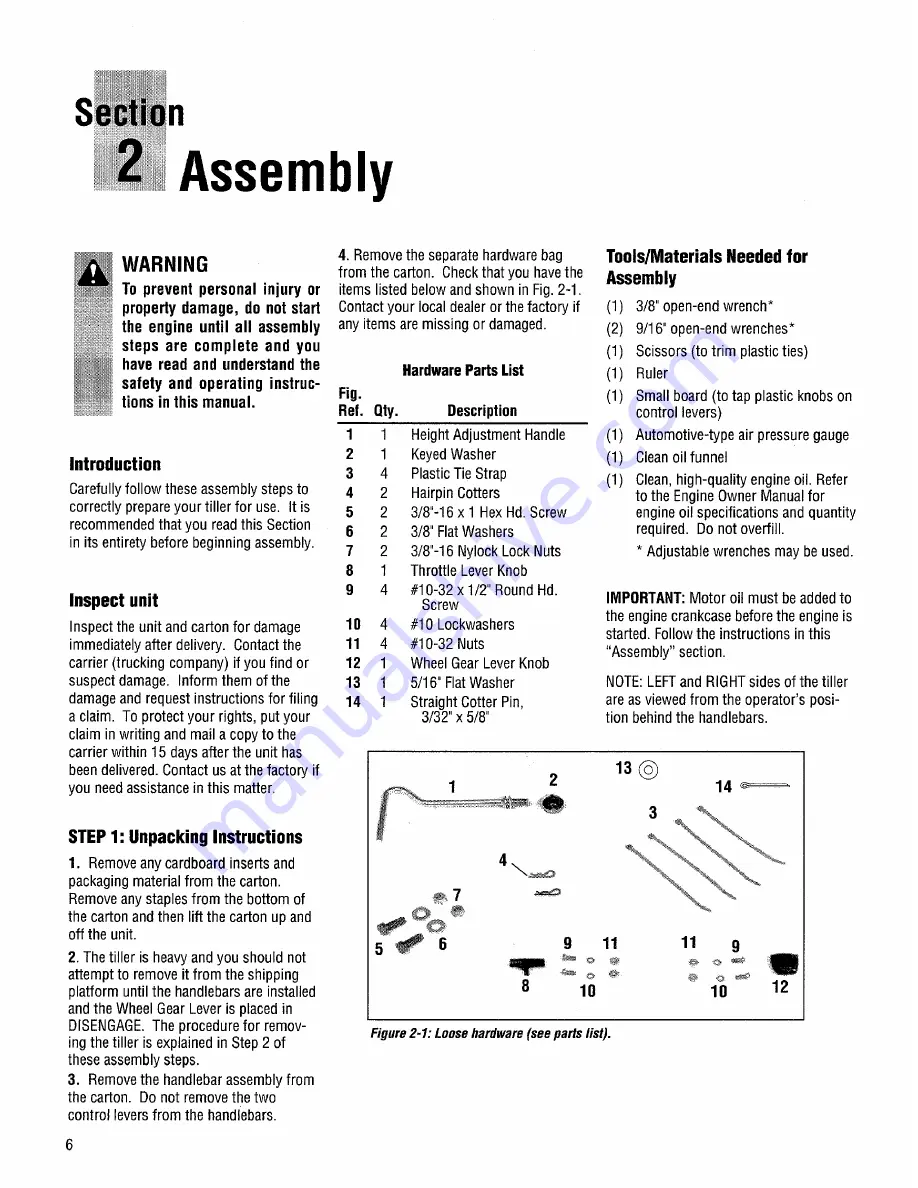 Bolens 12206 Owner'S Manual Download Page 6