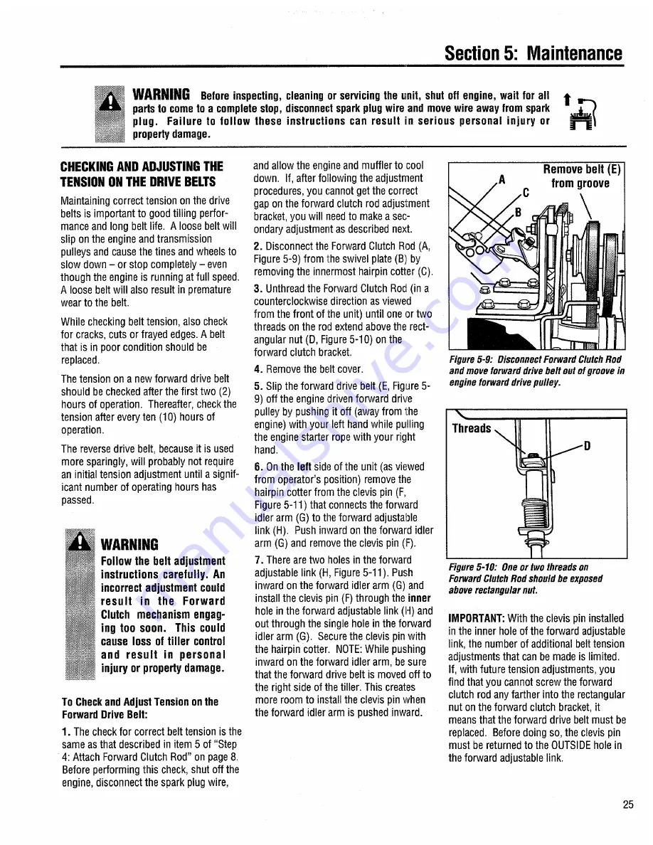 Bolens 12206 Owner'S Manual Download Page 25