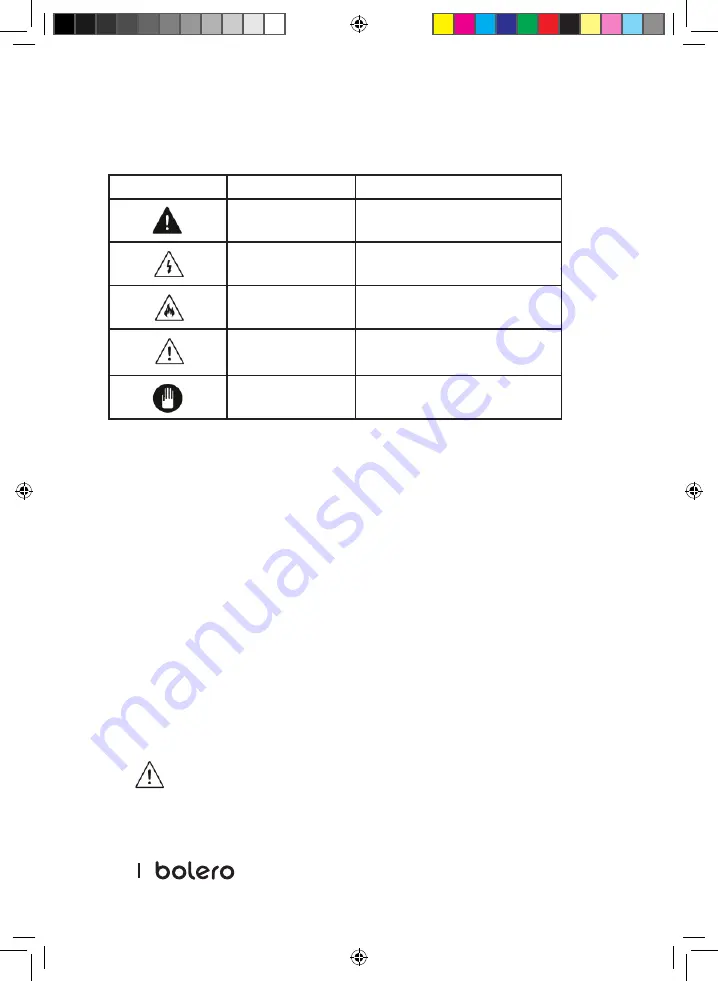 BOLERO AGUAZERO 6600 Instruction Manual Download Page 4