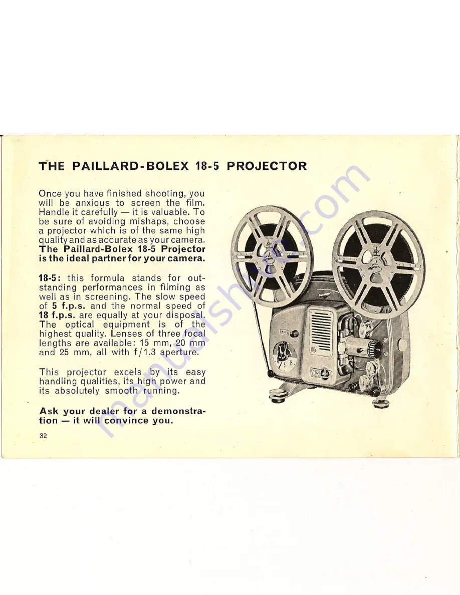 BOLEX ZOOM REFLEX P1 Instruction Manual Download Page 34