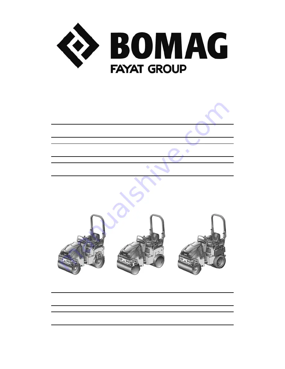 Bomag BW 100 ACM-5 Operating Instructions Manual Download Page 1