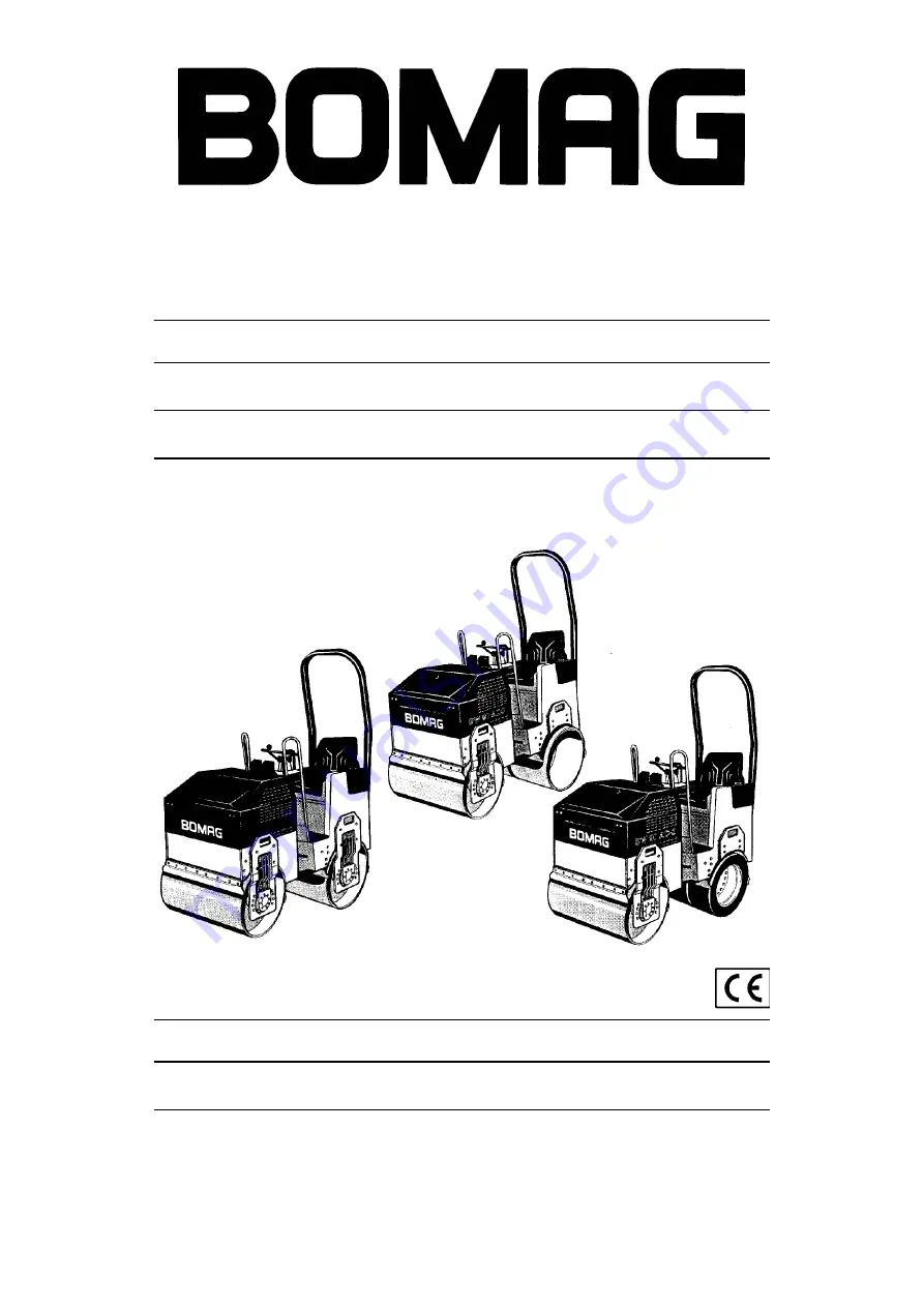 Bomag BW 100 ADM-2 Operating Instructions, Maintenance Instructions Download Page 1