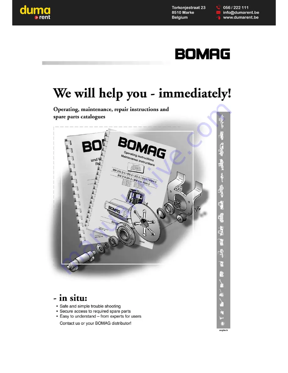 Bomag BW 177 D-4 Operating Instructions Manual Download Page 149