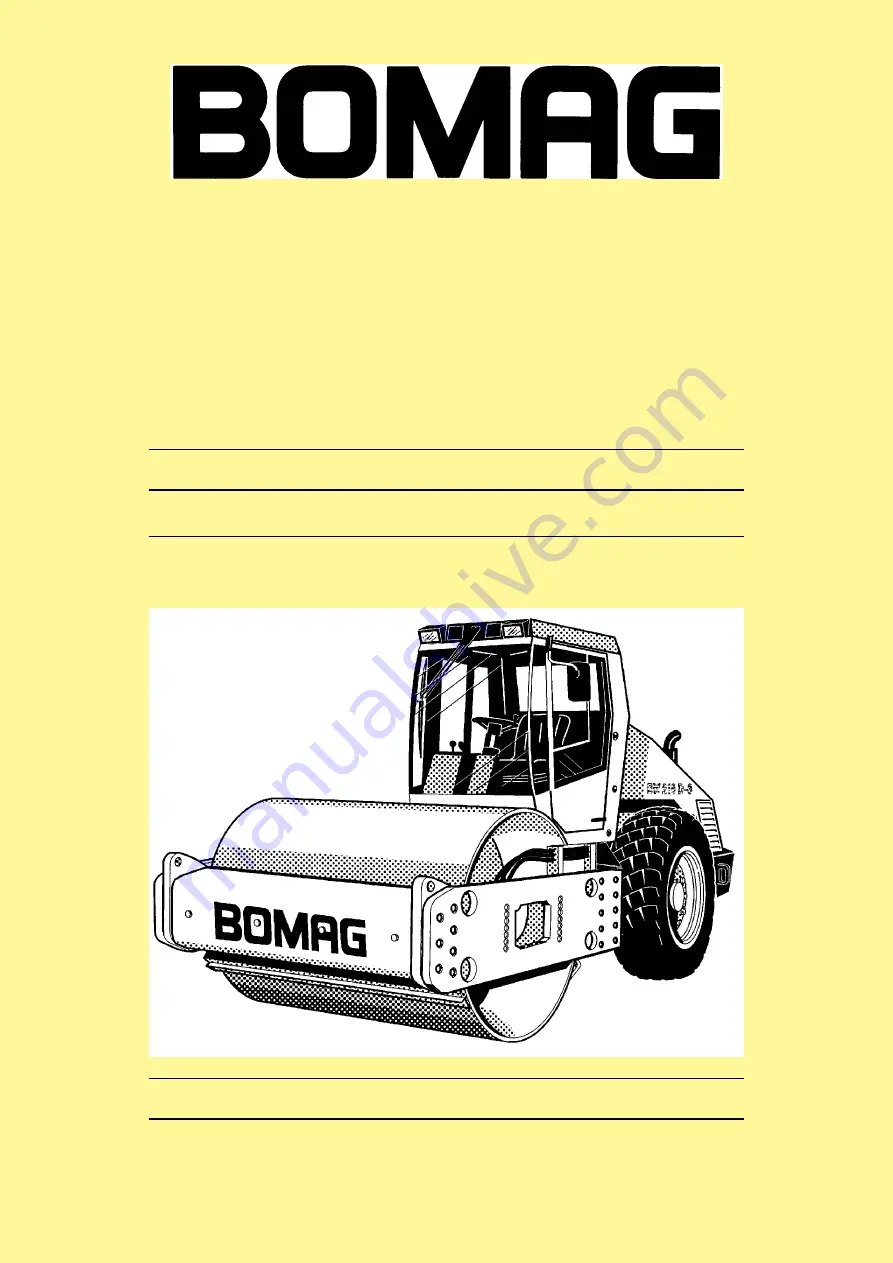 Bomag BW 211 D-40 Service Manual Download Page 1