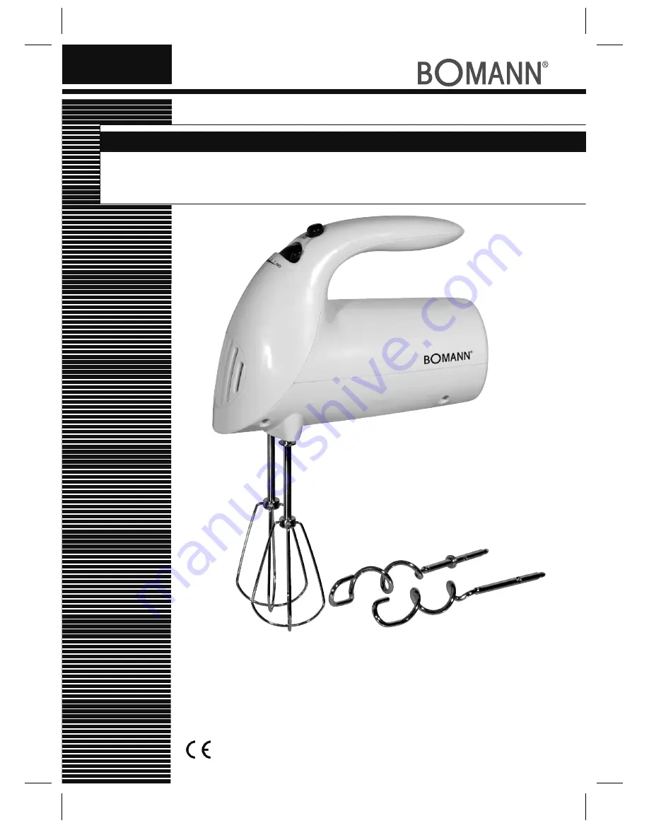 BOMANN HM 350 CB Instruction Manual & Guarantee Download Page 1