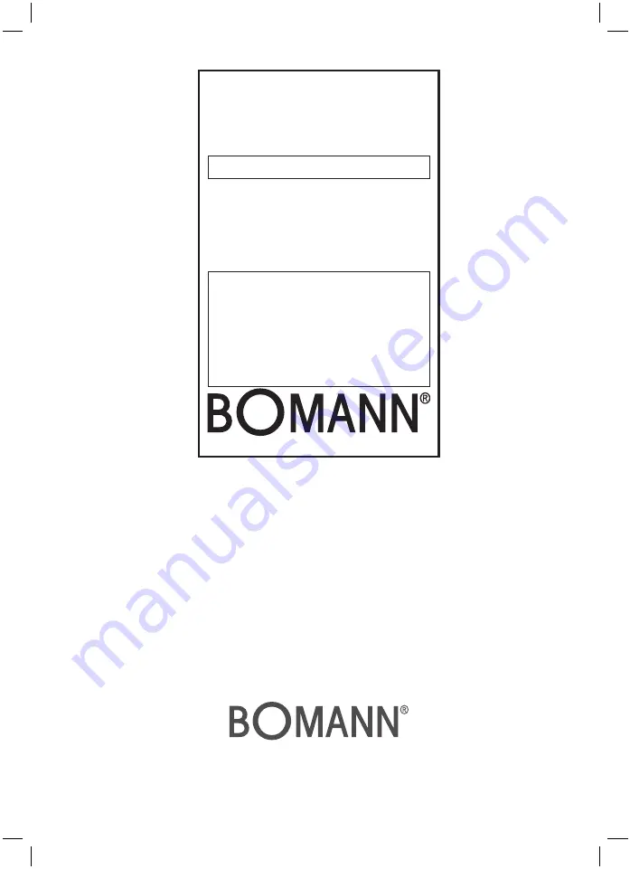 BOMANN HTD 8003 CB Скачать руководство пользователя страница 24