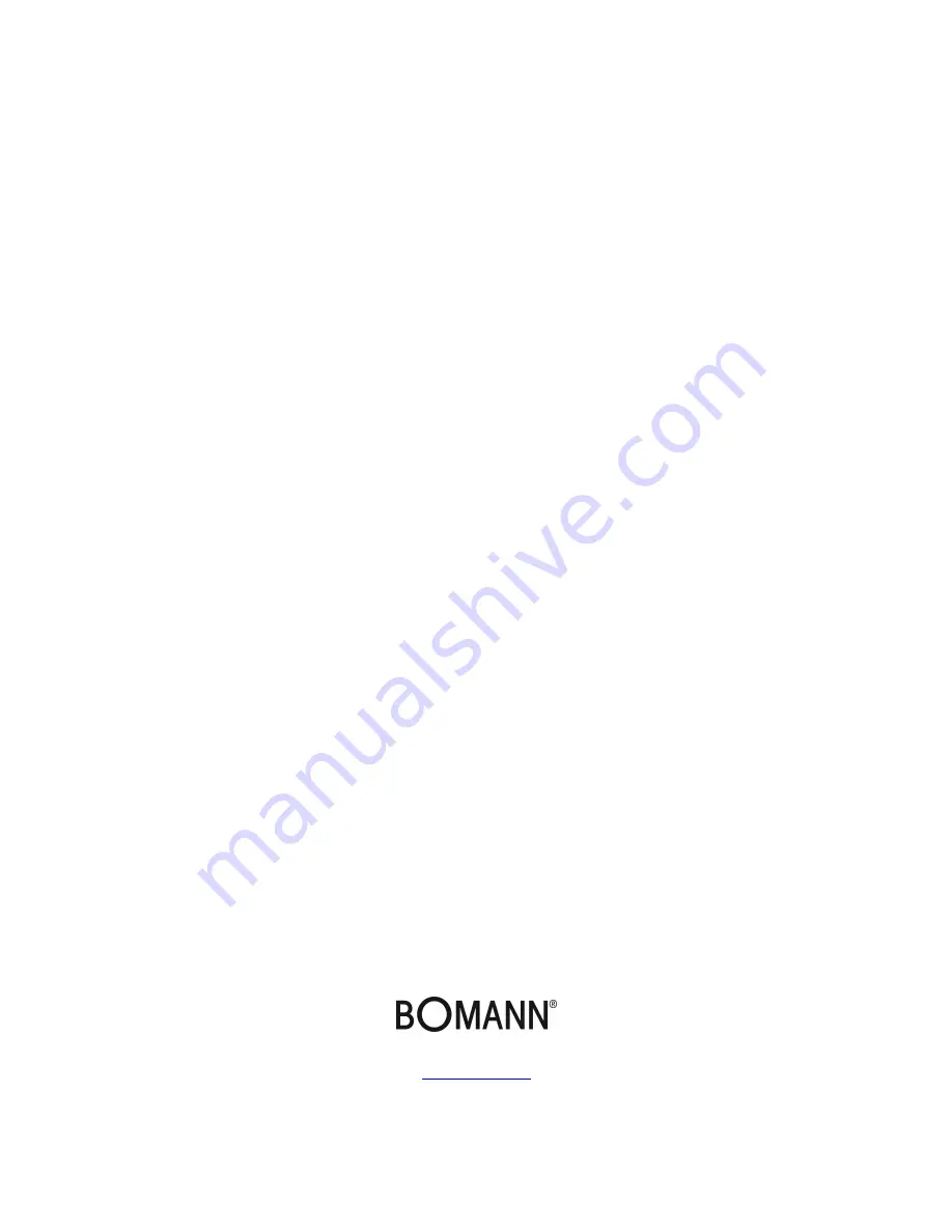 BOMANN WT 5022 Instruction Manual Download Page 16