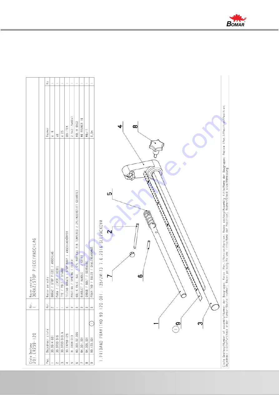 Bomar Ergonomic 340.278 DGH Operating Instructions Manual Download Page 52