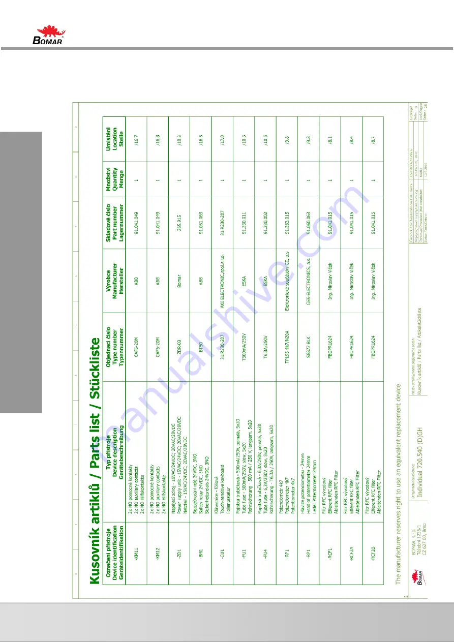 Bomar Individual 720.540 DGH Operating Instructions Manual Download Page 37