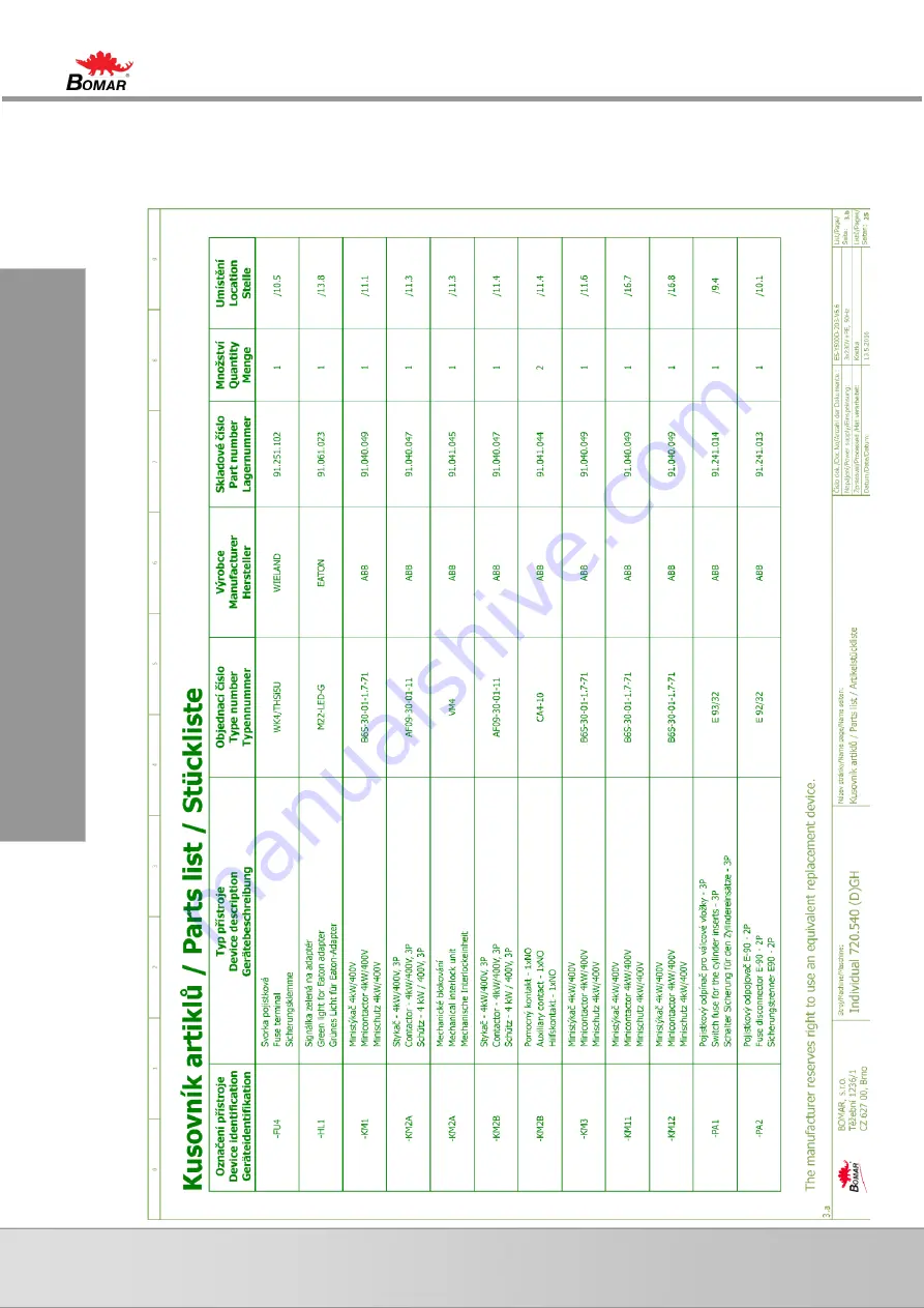 Bomar Individual 720.540 DGH Operating Instructions Manual Download Page 39