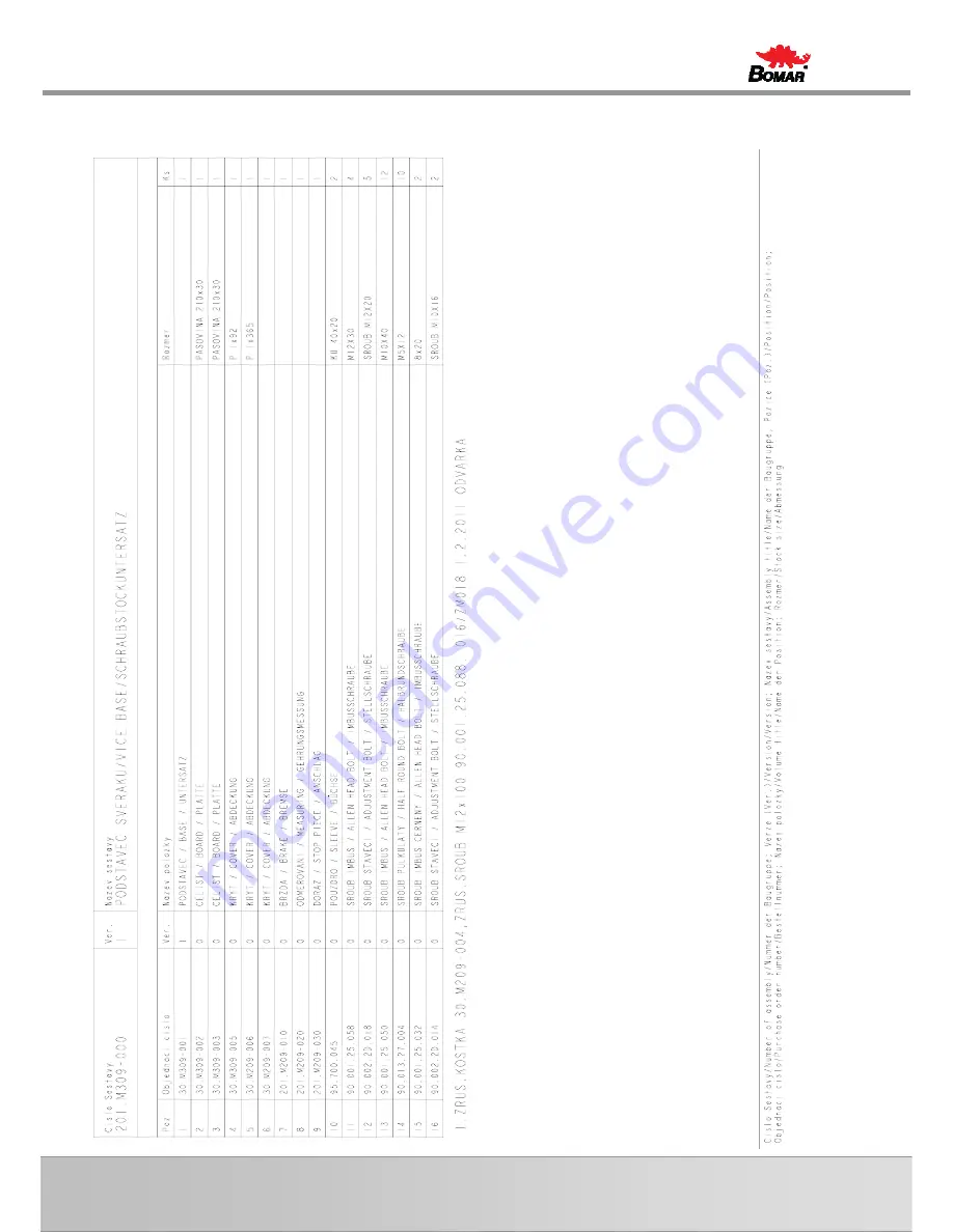 Bomar Workline 510.350 DG Operating Instructions Manual Download Page 91