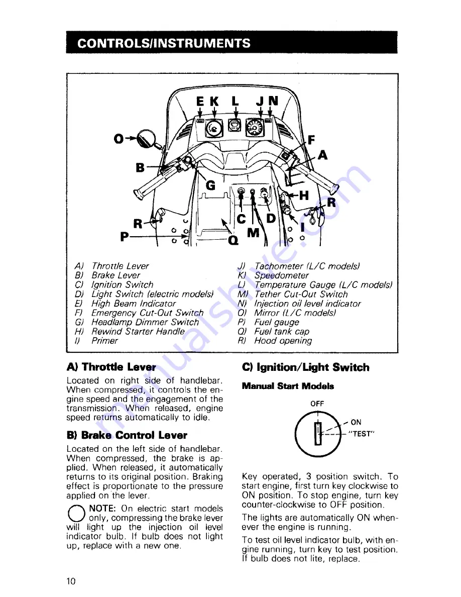 BOMBARDIER 1982 EVEREST Operator'S Manual Download Page 12