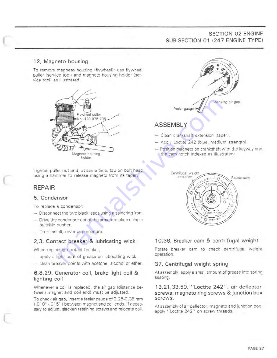 BOMBARDIER 1983 Elan Shop Manual Download Page 37