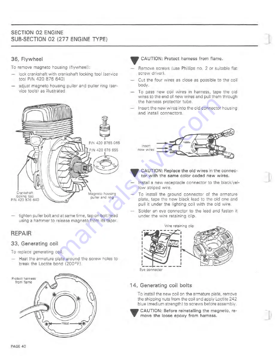 BOMBARDIER 1983 Elan Shop Manual Download Page 50