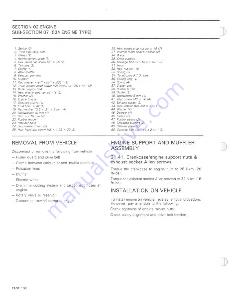 BOMBARDIER 1983 Elan Shop Manual Download Page 140