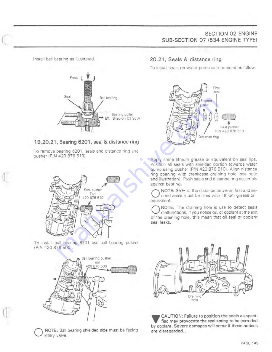 BOMBARDIER 1983 Elan Shop Manual Download Page 155