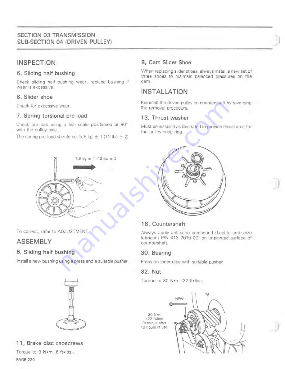 BOMBARDIER 1983 Elan Shop Manual Download Page 226