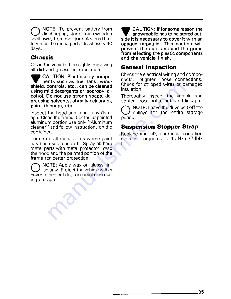 BOMBARDIER mirage iii Operator'S Manual Download Page 37