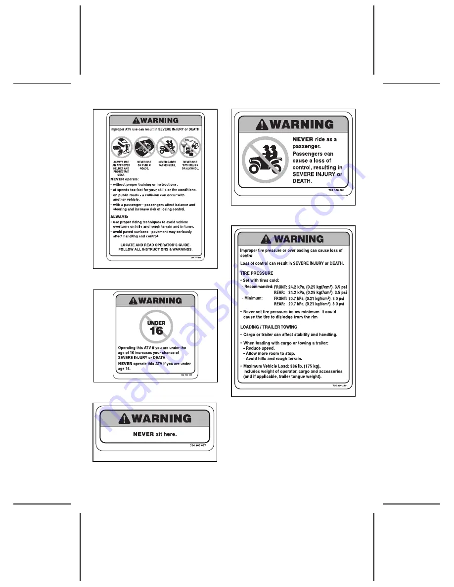 BOMBARDIER rally 200 Operator'S Manual Download Page 54