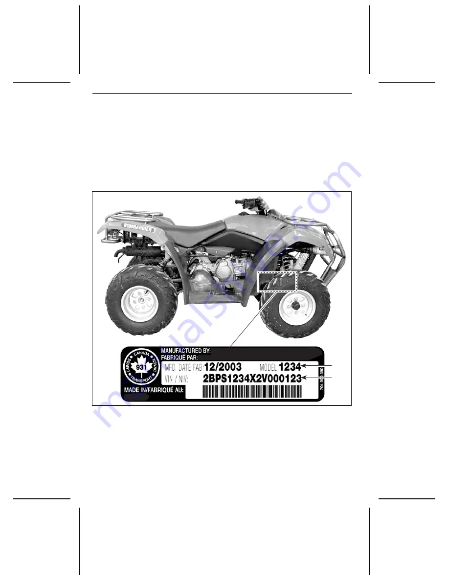 BOMBARDIER rally 200 Operator'S Manual Download Page 57