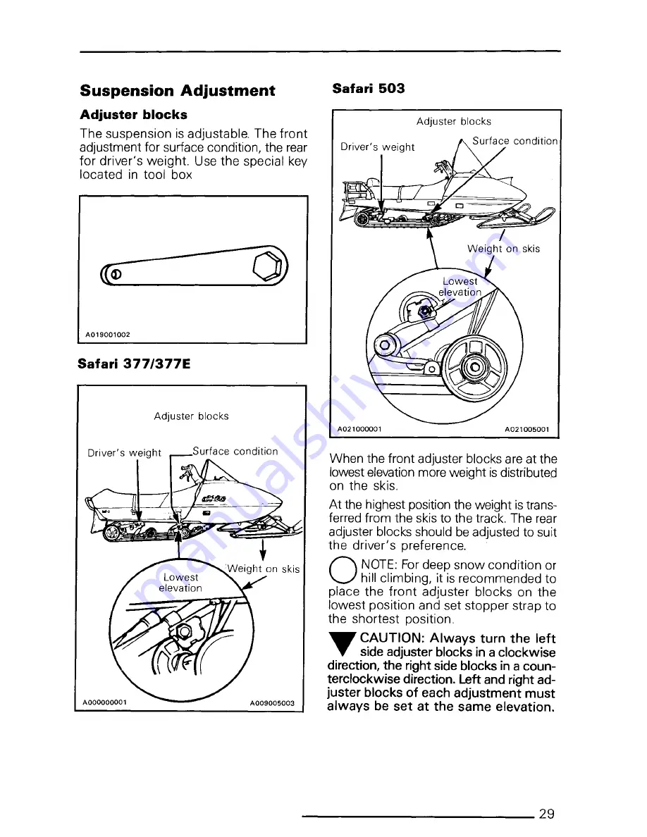 BOMBARDIER Safari 377 1988 Operator'S Manual Download Page 31