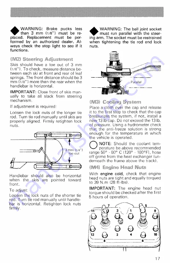 BOMBARDIER Ski-Doo Blizzard 9500 1979 Operator'S Manual Download Page 19