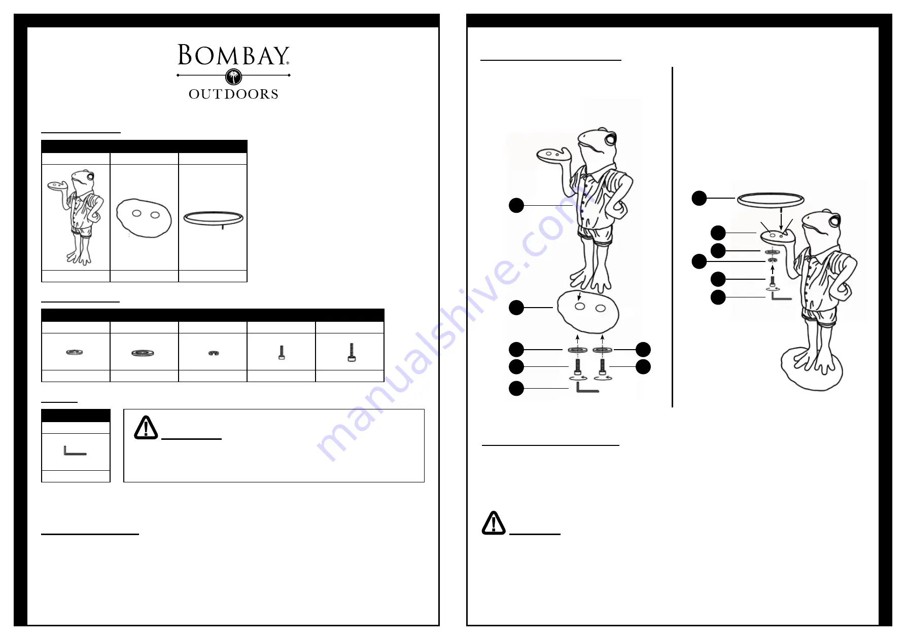 BOMBAY The Tobias Table Quick Start Manual Download Page 2