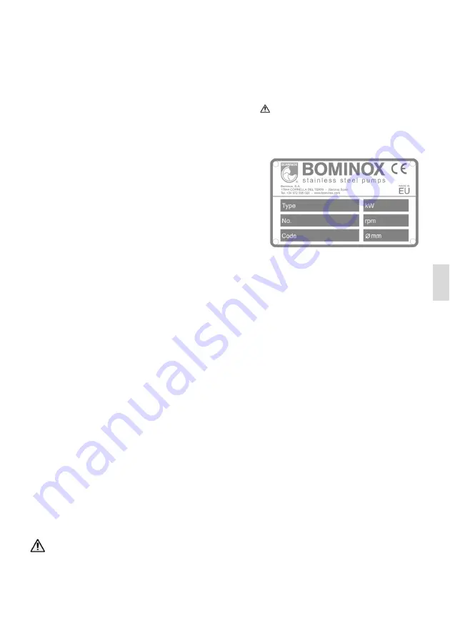 Bominox CEBAX-M Installation And Maintenance Instructions Manual Download Page 13