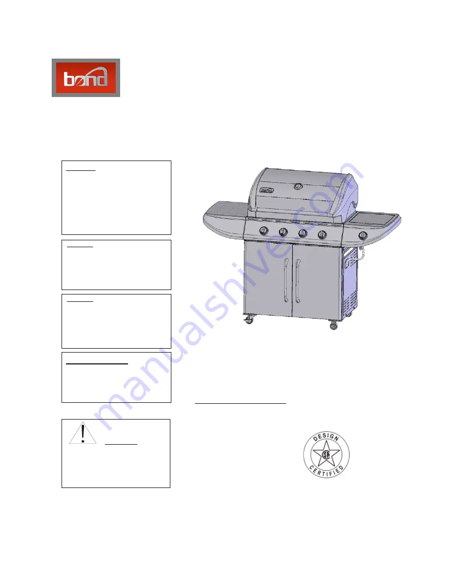 Bond 387682 Owner'S Manual Download Page 1