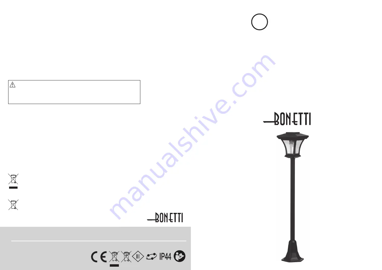 BONETTI 210117 Скачать руководство пользователя страница 1