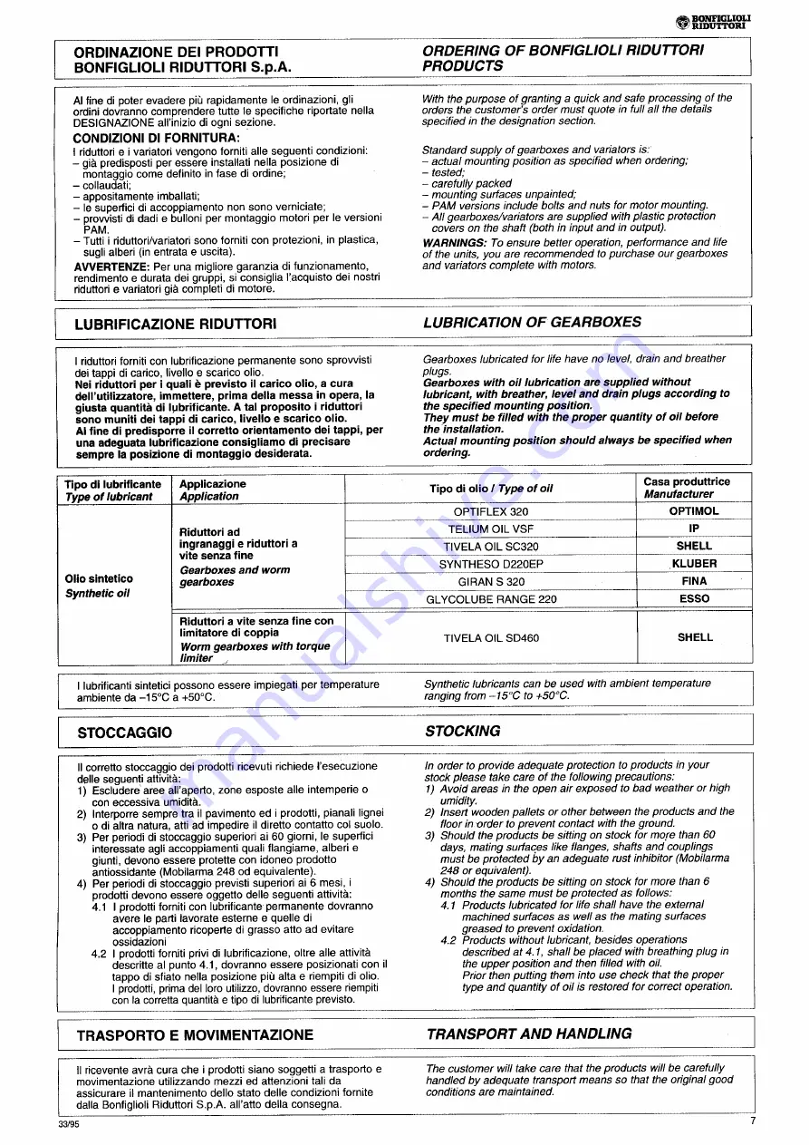 BONFIGLIOLI C RAP Series Installation Manual Download Page 8