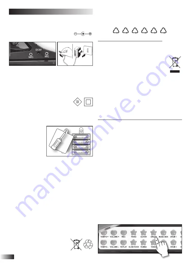 Bontempi Toy Band Star 10 3000 Owner'S Manual Download Page 44