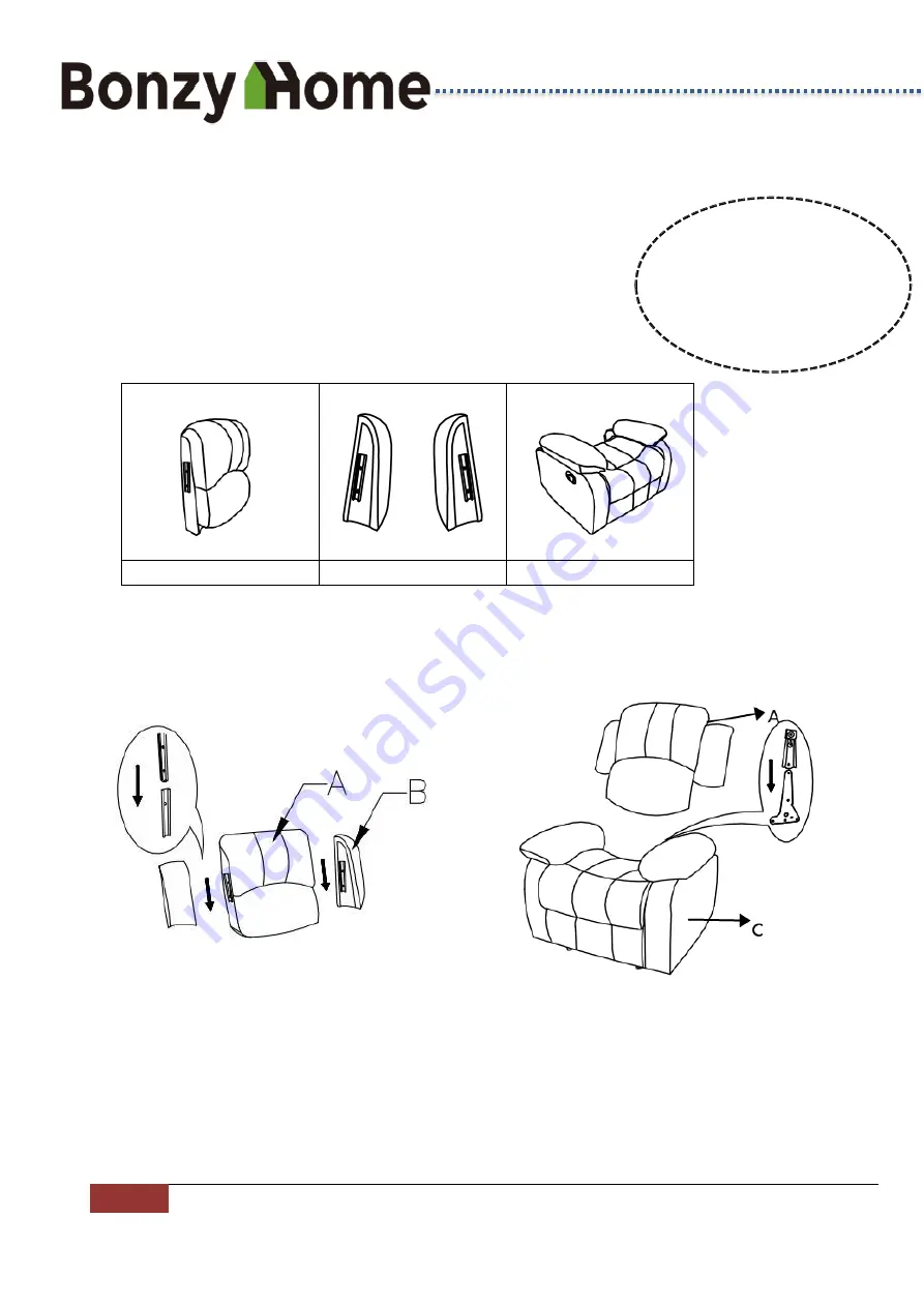 Bonzy Home R9393H51 Assembly Instructions Download Page 1